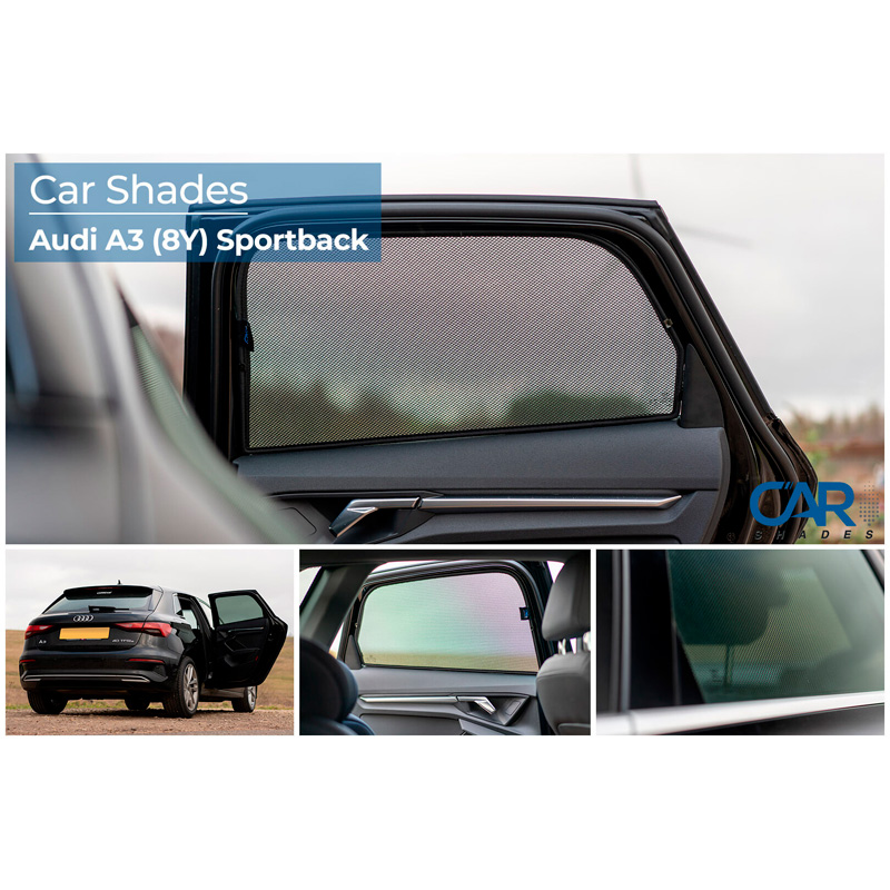 Set de Car Shades (portes arrières) sur mesure pour Audi A3 8Y 5 portes 2020- (2-pièces)