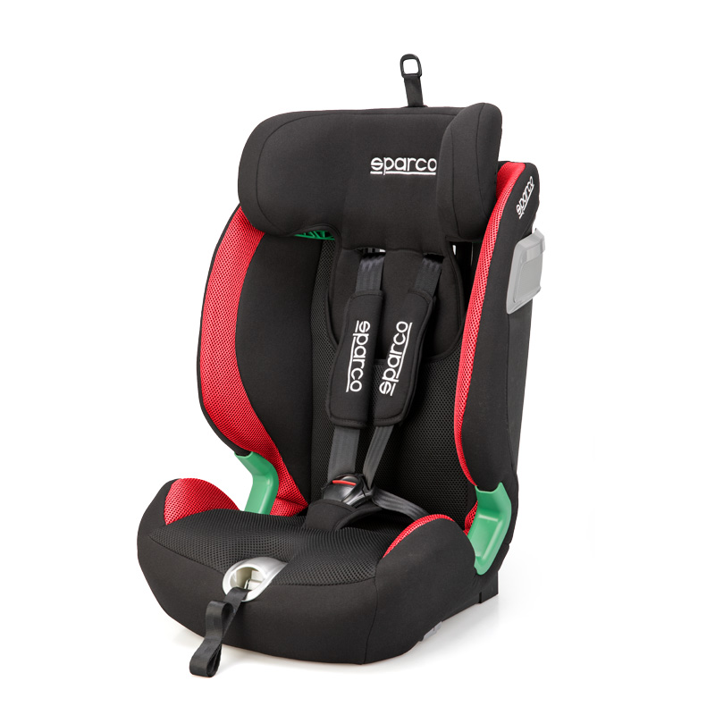 Sparco Siège enfant SK5000I (Isofix) Noir/Rouge i-Size 76-150cm (ECE-R129/03)