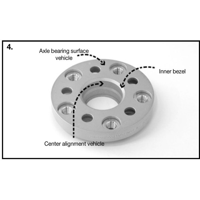 H&R Système-Adapté de Taille DRA 44mm par essieu - Cartouche de boulon 5x112-5x112 - Trou de moyeu 66,5mm->57,1mm - Taille de boulon M14x1.50