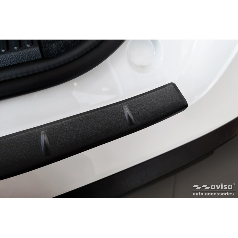 Protection de seuil arrière inox noir mat sur mesure pour MG 4 (EV) 2022- 'Ribs'
