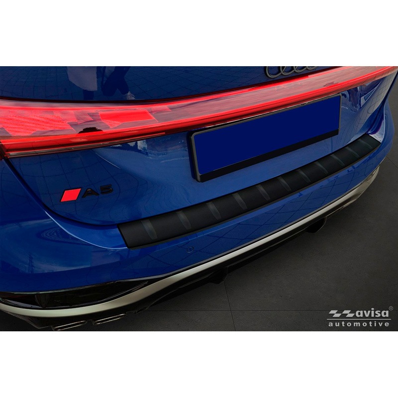 Avisa Protection de Seuil de Coffre Acier Inox sur mesure pour Audi A5 Avant (B10) 2024- - Noir Mat