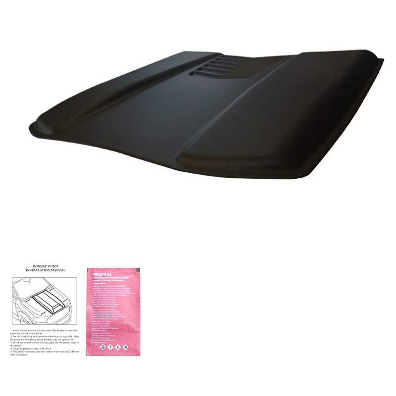Écope de capot sur mesure pour Volkswagen Amarok MK1 2010-2022 & Nissan Navara D40 2005-2010 - Noir mat
