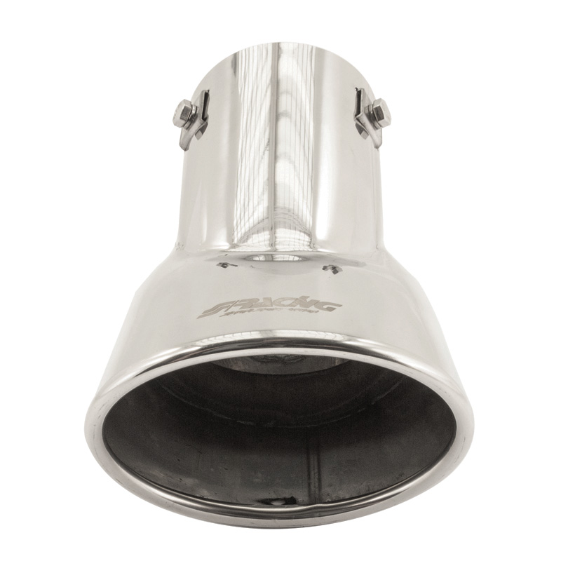 Simoni Racing Embout d'Échappement Ovale Inox - 116x86xL180mm - Montage 46->74mm