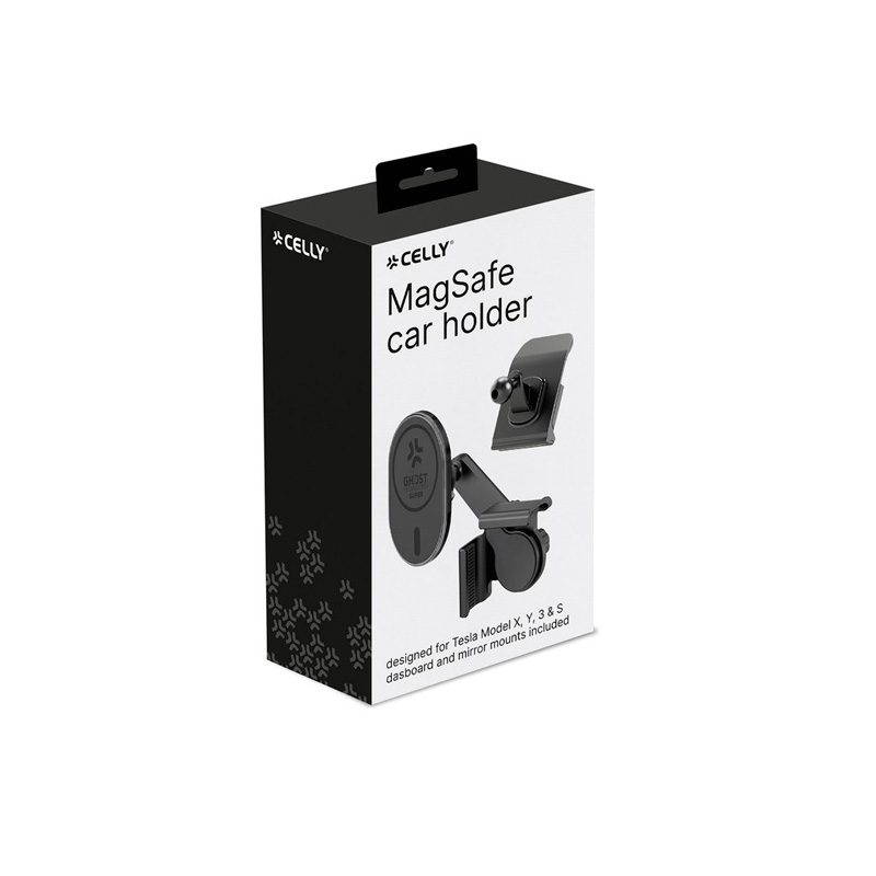 Support pour smartphone Celly Ghost Magsafe sur mesure pour Tesla Modèle 3, S, X et Y