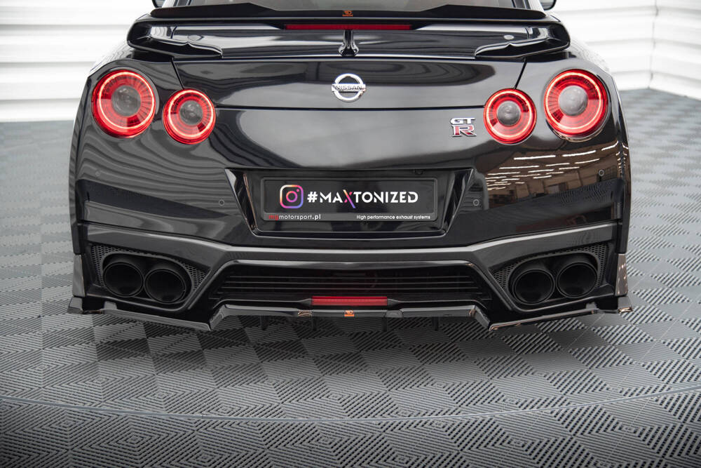 Diffuser Nissan GTR R35 17-22 Maxton Glans Zwart