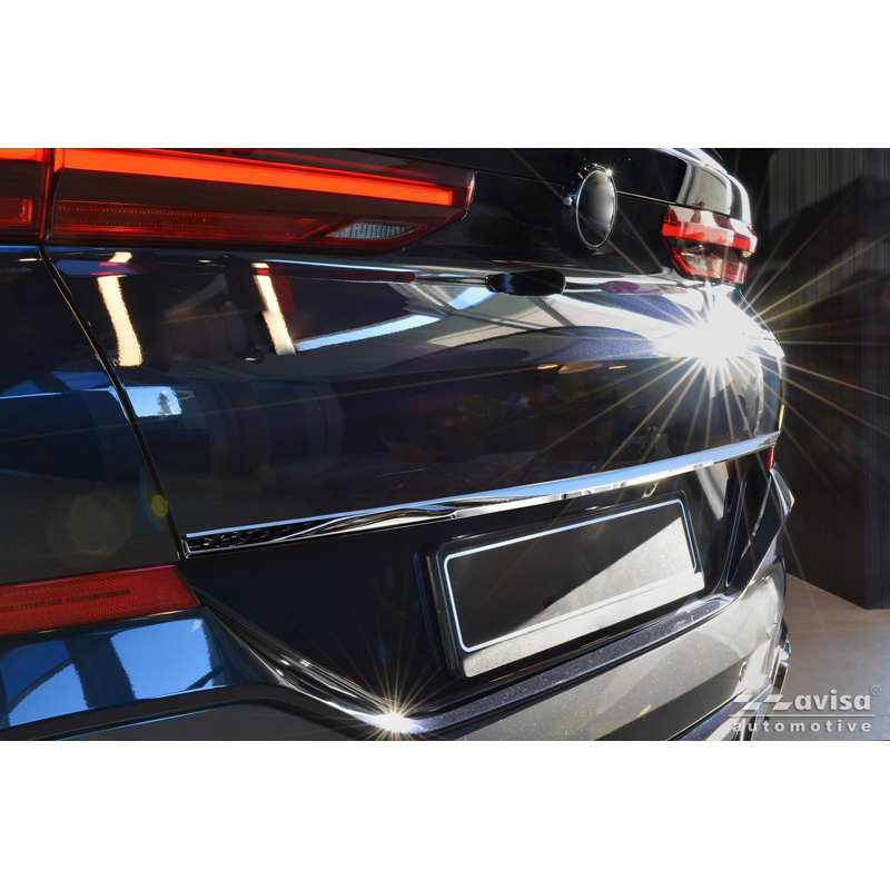Avisa Revêtement d'habillage du hayon du coffre inox Chrome sur mesure pour BMW X6 (G06) 2024- excl. M-Sport