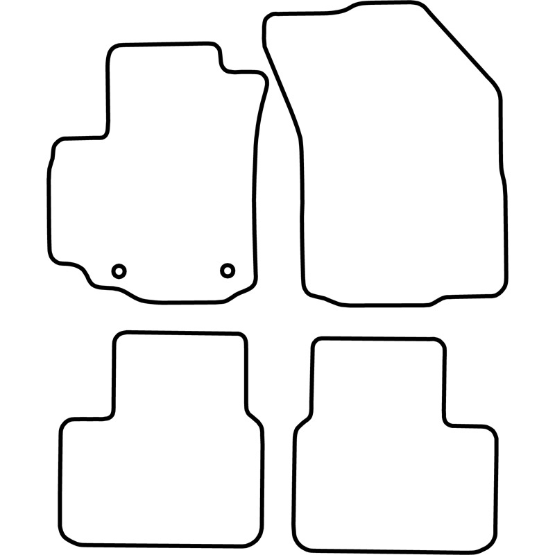 Set de tapis de sol en velours sur mesure pour Fiat Sedici 2006-