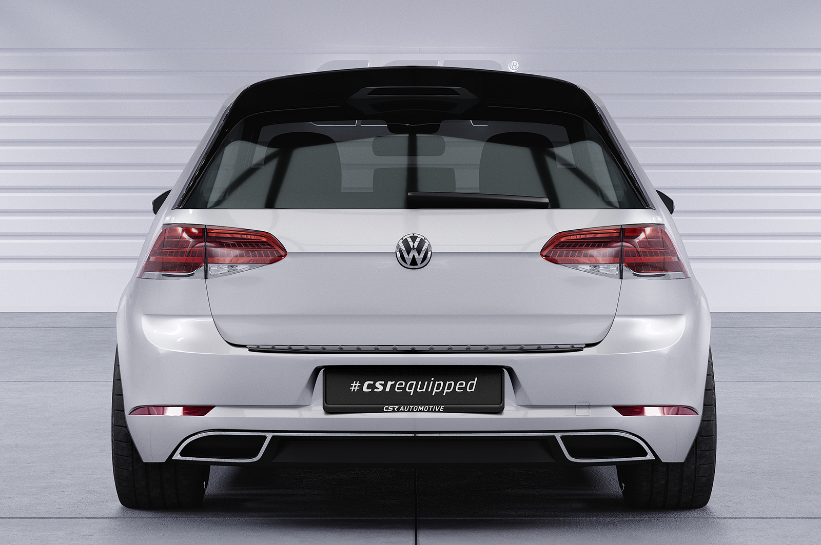 Spoiler Volkswagen Golf 7 Clubsport Look CSR Glans Zwart