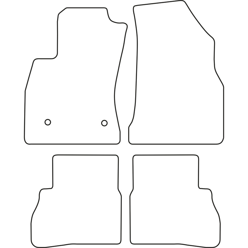 Set de tapis de sol en velours sur mesure pour Opel Combo Tour 2012-