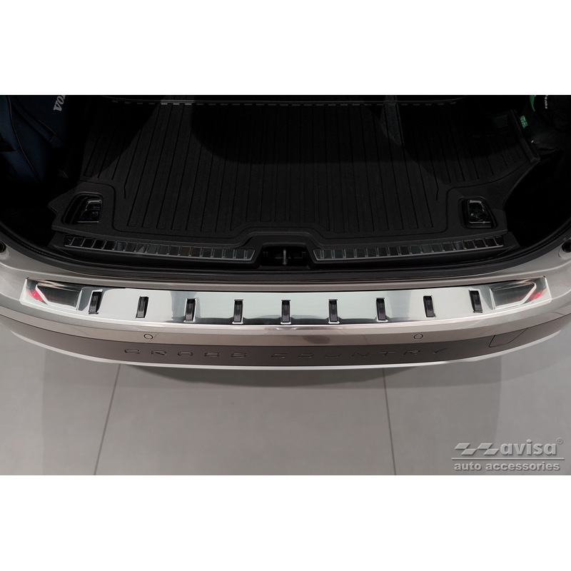 Protection de seuil arrière inox sur mesure pour Volvo V90 II 2016- (incl. Cross Country) 'STRONG EDITION'