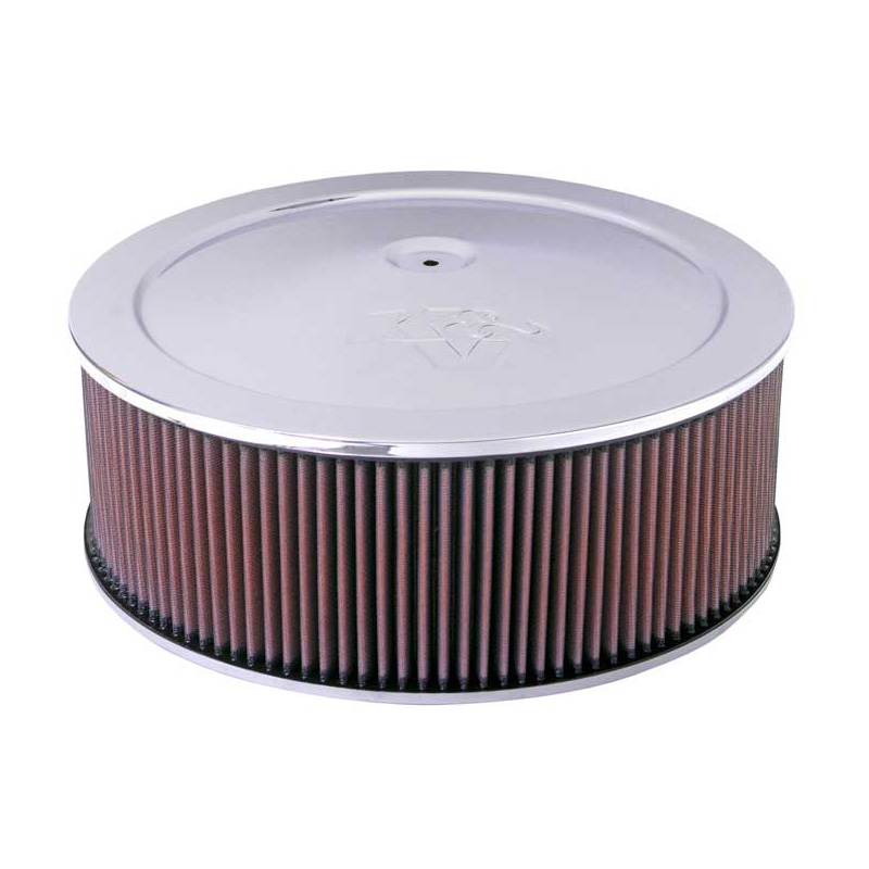K&N Filtre à Air rond - 130mm raccord, 356mm diamètre, 168mm hauteur (60-1270)