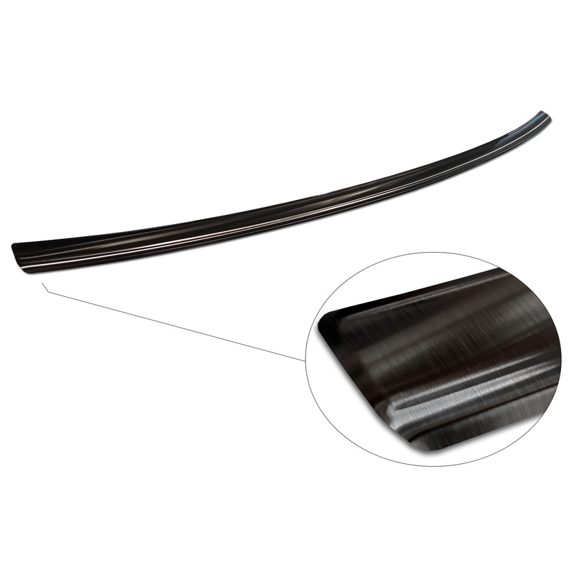 Protection de seuil arrière inox noir sur mesure pour Audi Q2 Facelift 2020-