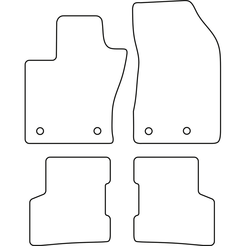 Set de tapis de sol en velours sur mesure pour Jeep Renegade 2014-