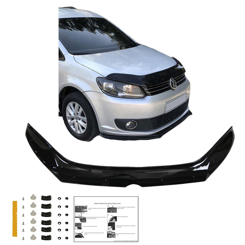 Protection du capot sur mesure pour Volkswagen Caddy MK3 Facelift 2010-2015 - Noir brillant