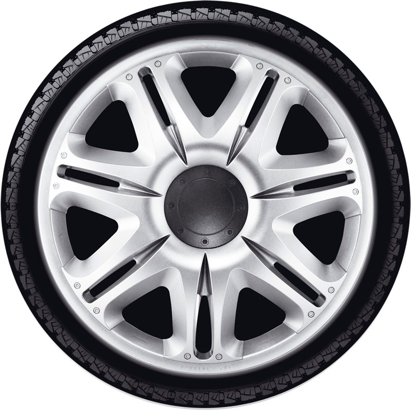 Jeu d'enjoliveurs J-Tec Nascar 16-inch argent