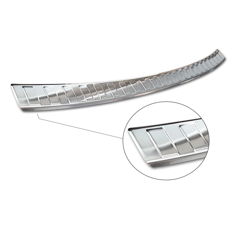 Protection de seuil arrière inox sur mesure pour Hyundai I30 HB 5-portes FL 2020- 'Ribs'