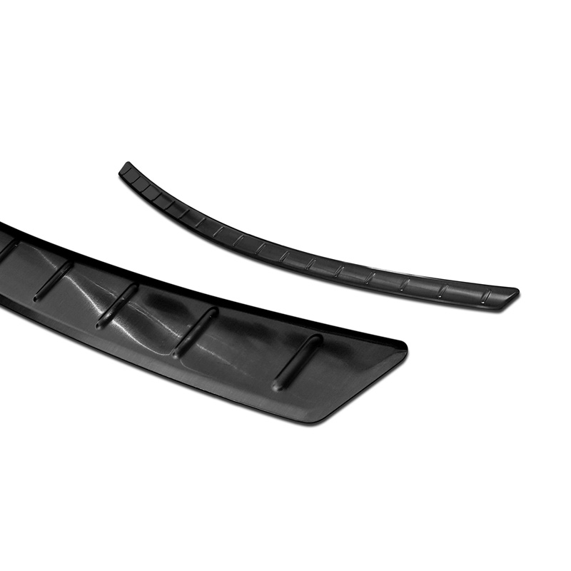 Protection de seuil arrière inox noir sur mesure pour Mercedes Classe C C205 Coupe AMG 2015-2021 'Ribs''