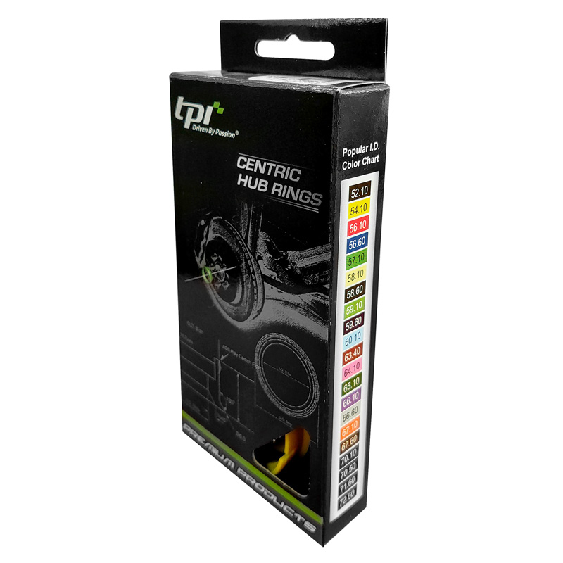 Set de Bagues de Centrage TPI - 66.5->57.1mm - Noir