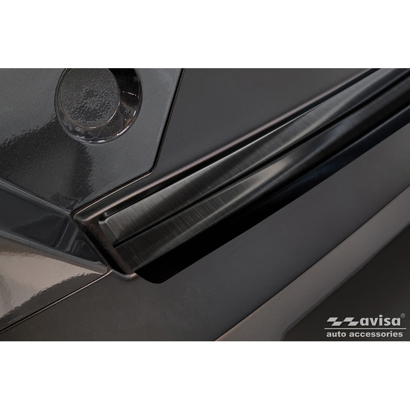 Protection de seuil arrière inox noir sur mesure pour Hyundai Kona II (SX2) excl. N-Line 2023-