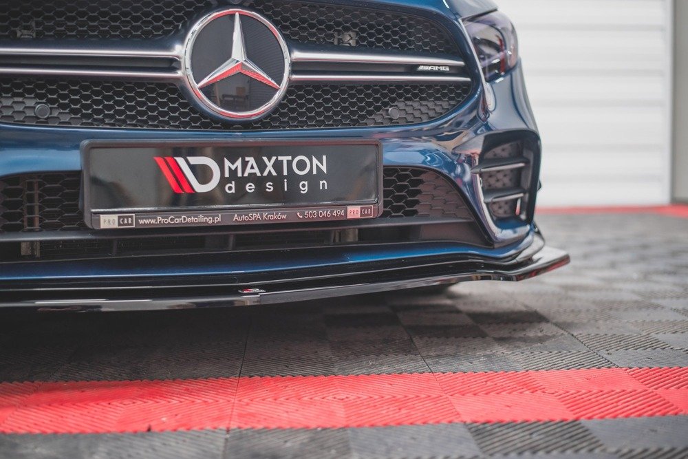 VoorSpoiler Mercedes A Klasse W177 A35 AMG Glans Zwart