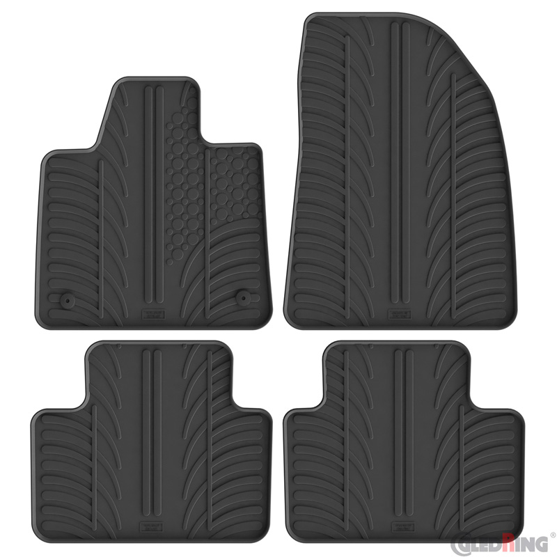 Set tapis de caoutchouc sur mesure pour Volvo EX30 2023- (T profil 4-pièces)