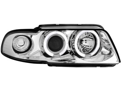 Phares Audi A4 95-99 Angel Eyes chrome