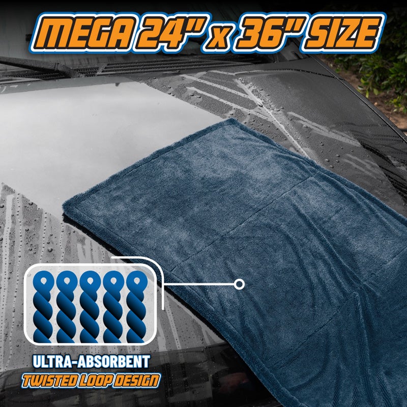 Chemical Guys Megalodon Microfiber Drying Towel 24x36inch
