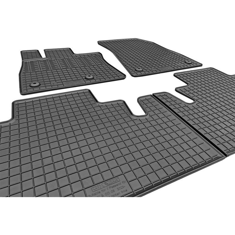 CIKCAR Set tapis de caoutchouc sur mesure pour Lynk & Co 08 2023- (3-pièces + points de fixage)