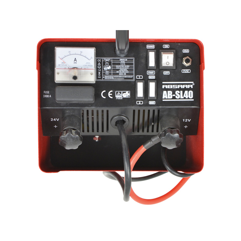 Absaar AB-SL40 Chargeur de Batterie Professionnel 12V/24V 40A - Fonction de démarrage 250A
