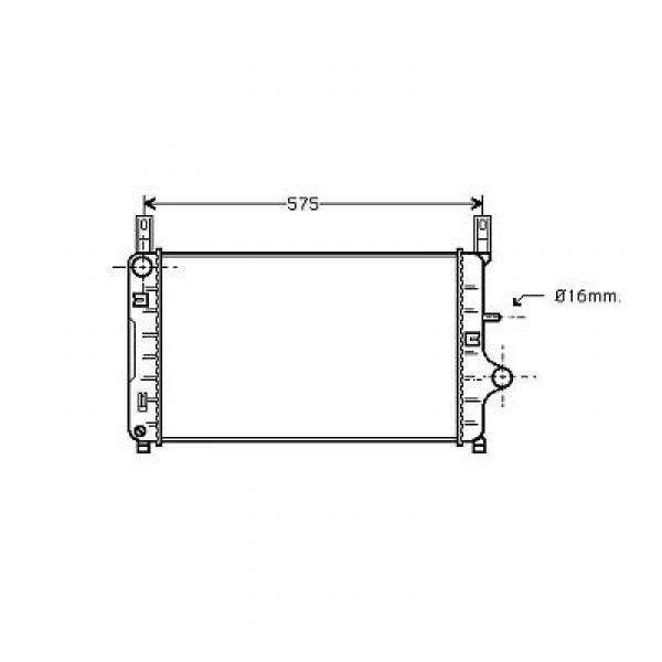 Radiator FIESTA 89-95 500x320 1.4/1.6/1.8D/XR2