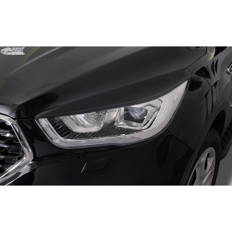 RDX Spoilers de phares sur mesure pour Ford Kuga II (DM2) Facelift 2016-2019 (ABS Noir Brillant)
