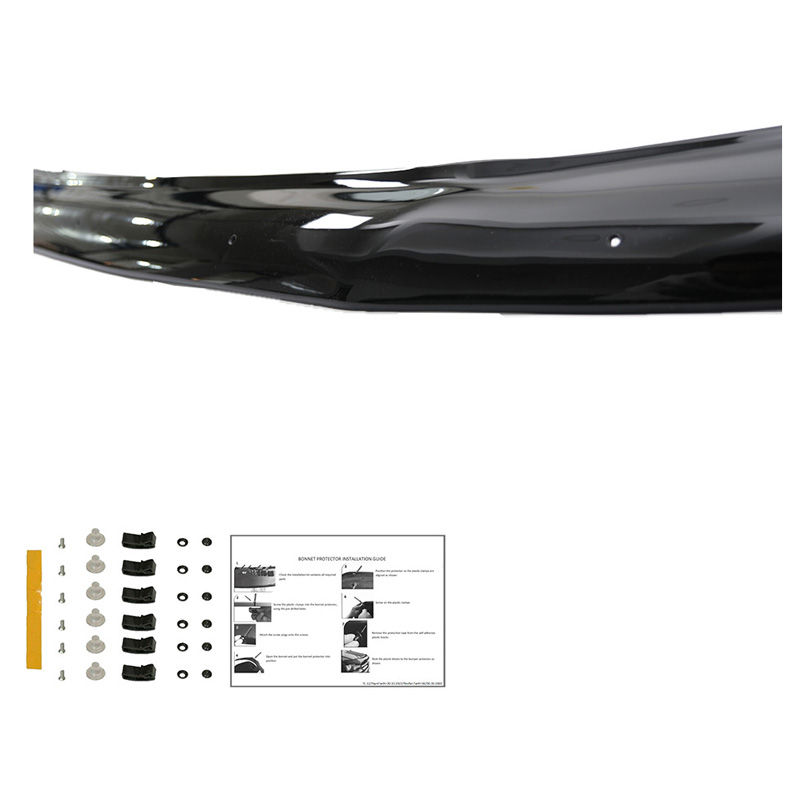 Protection du capot sur mesure pour Volkswagen Transporter T5.1 2010-2015 - Noir brillant