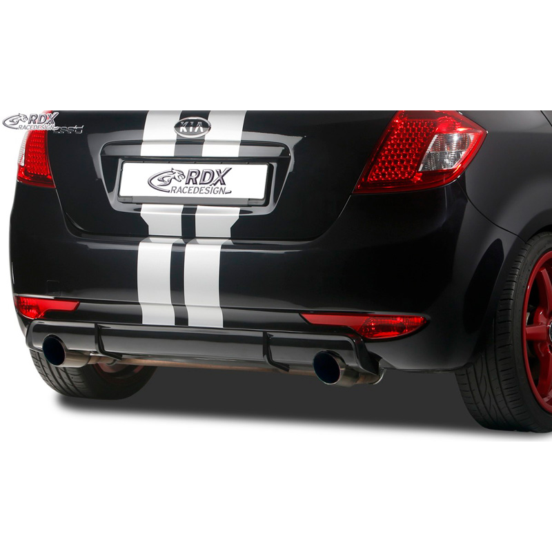 Jupe arrière 'Diffuseur' sur mesure pour Kia Cee'd ED HB 2007-2012 (ABS noir luisant)