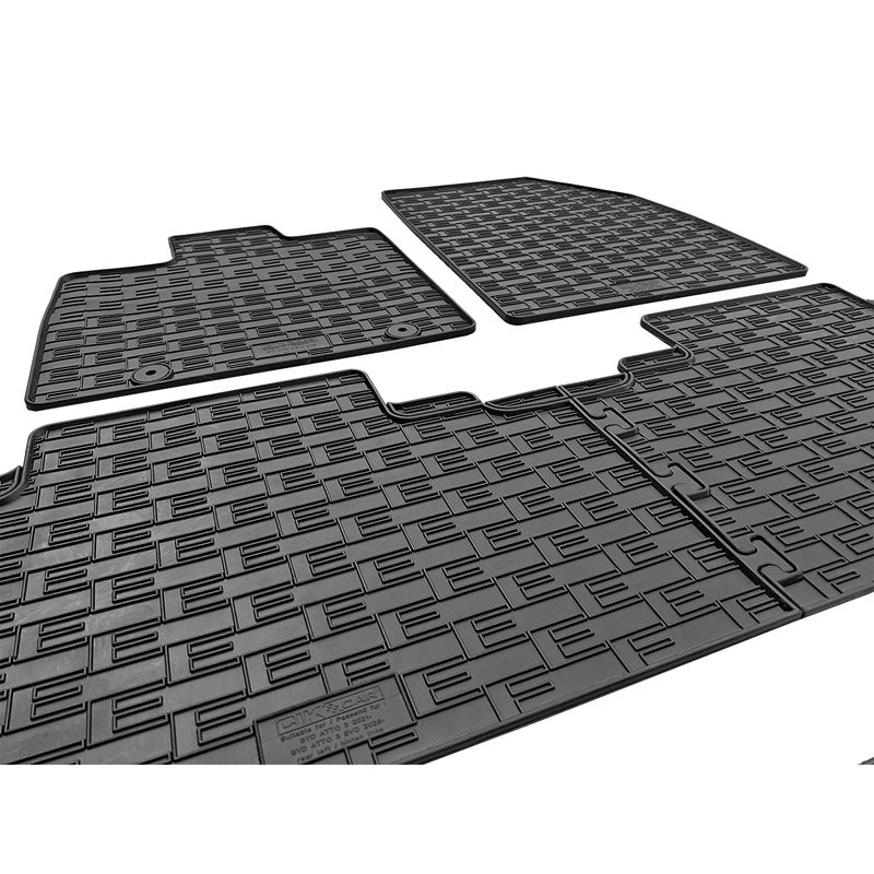 CIKCAR Set tapis de caoutchouc sur mesure pour BYD Atto 3 Evo 2026- (4-pièces + points de fixage)