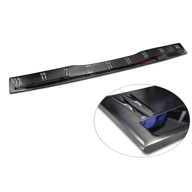 Avisa Protection de seuil arrière inox noir sur mesure pour Mercedes Vito III & Classe V (W447) 2014- 'Shadow Premium'