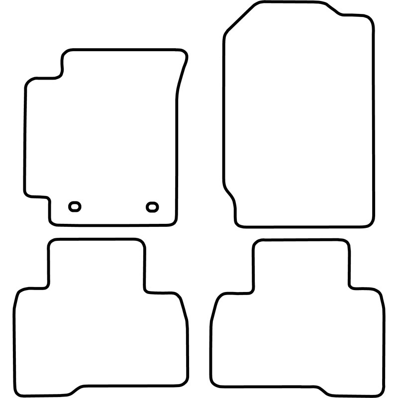 Set de tapis de sol en velours sur mesure pour Suzuki Grand Vitara 5 portes 2005-