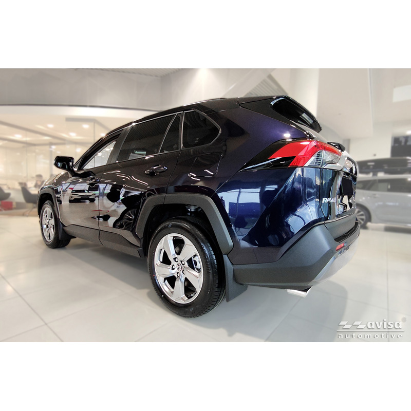 Avisa Protection de seuil arrière inox noir sur mesure pour Toyota RAV4 V (XA50) 2018- incl. Plug-in-Hybrid 'Shadow Premium'