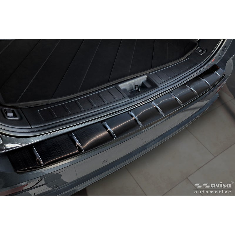 Avisa Protection de Seuil de Coffre Acier Inox sur mesure pour Mitsubishi Outlander IV Facelift 2025- - Noir