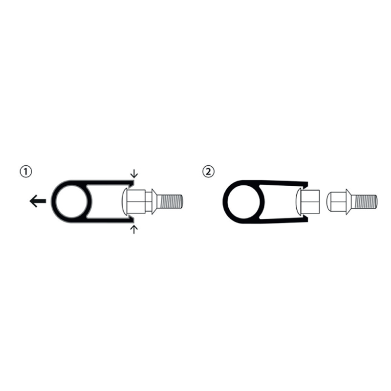 Set de couvres écrous de jantes - Matière synthétique noir - 21mm - set de 20+1 pièces