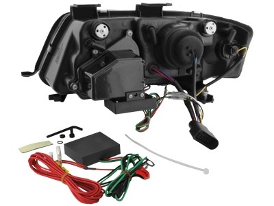 Headlights Audi A6 4B 97-01 Devil Eyes Dlite LED Chrome
