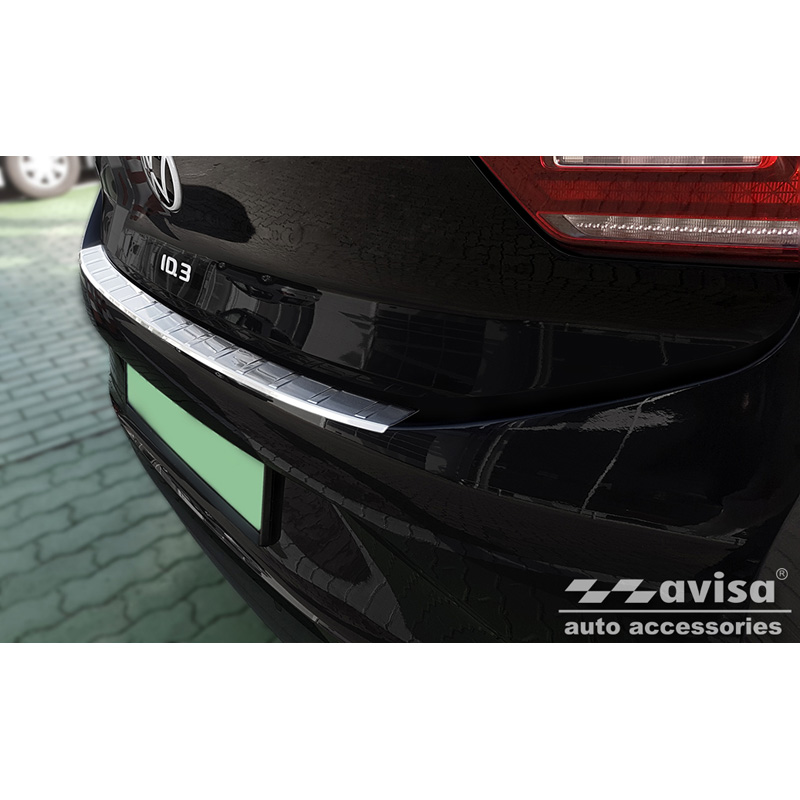 Protection de seuil arrière inox sur mesure pour Volkswagen ID.3 2020-2023 & FL 2023- 'Ribs'