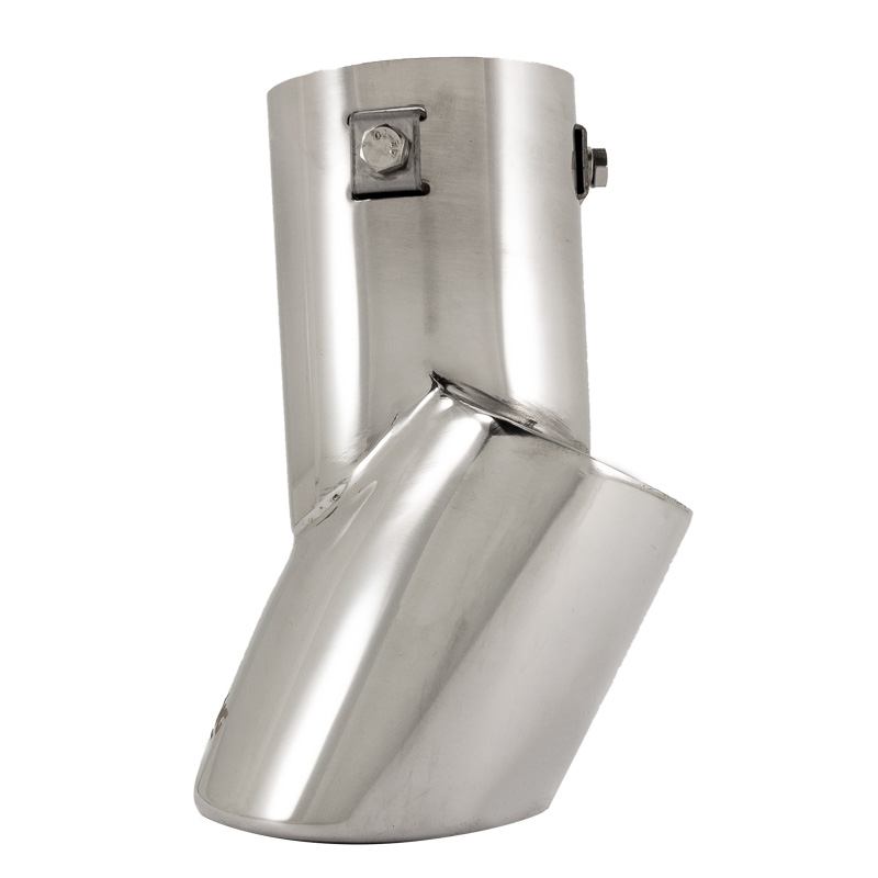 Simoni Racing Embout d'Échappement Ovale Inox - 116x86xL180mm - Montage 46->74mm