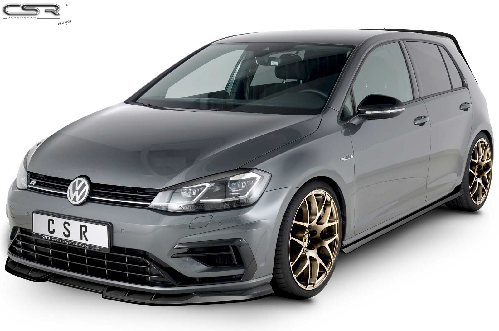 Koplampspoiler VW Golf 7 (Typ AU) CSR Glans Zwart
