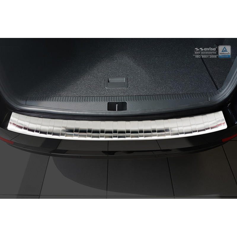 Protection de seuil arrière inox sur mesure pour Skoda Octavia III Kombi Facelift 2017-2020 'Ribs'
