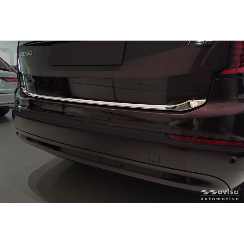 Avisa Revêtement d'habillage du hayon du coffre inox Chrome sur mesure pour Volvo XC90 II 2015-19, Facelift 2019-2024 & Facelift 2024-