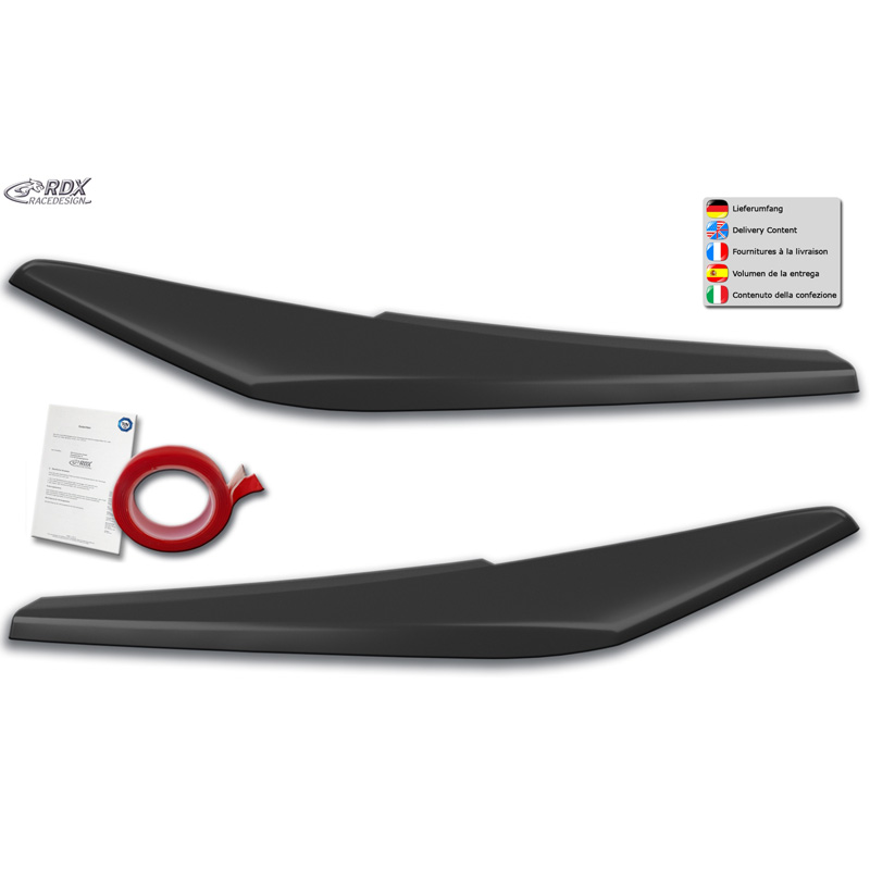 Spoilers de phares sur mesure pour Audi Q2 (GA) 2016- (ABS)