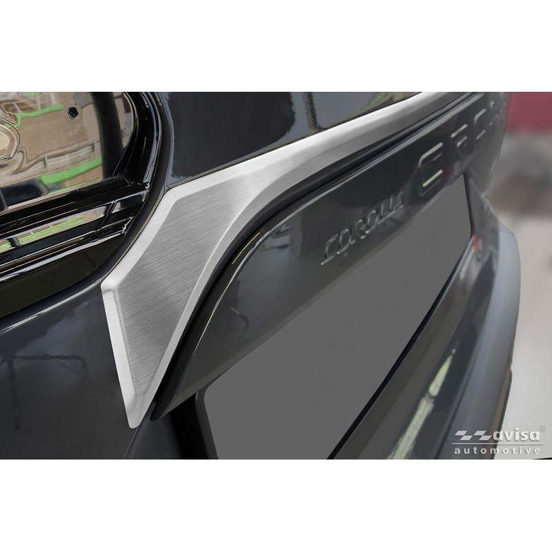 Avisa Revêtement d'habillage du hayon du coffre inox brossé sur mesure pour Toyota Corolla Cross 2020-2025 & Facelift 2025-