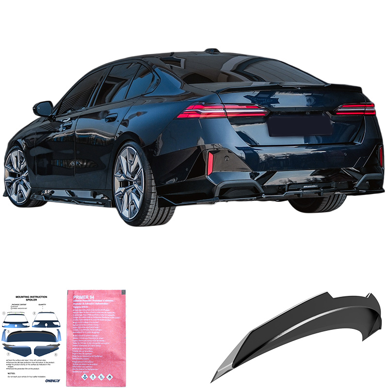 Oneway Becquet arrière sur mesure pour BMW Serie-5 G60 Sedan 2023- incl. i5 - Noir brillant