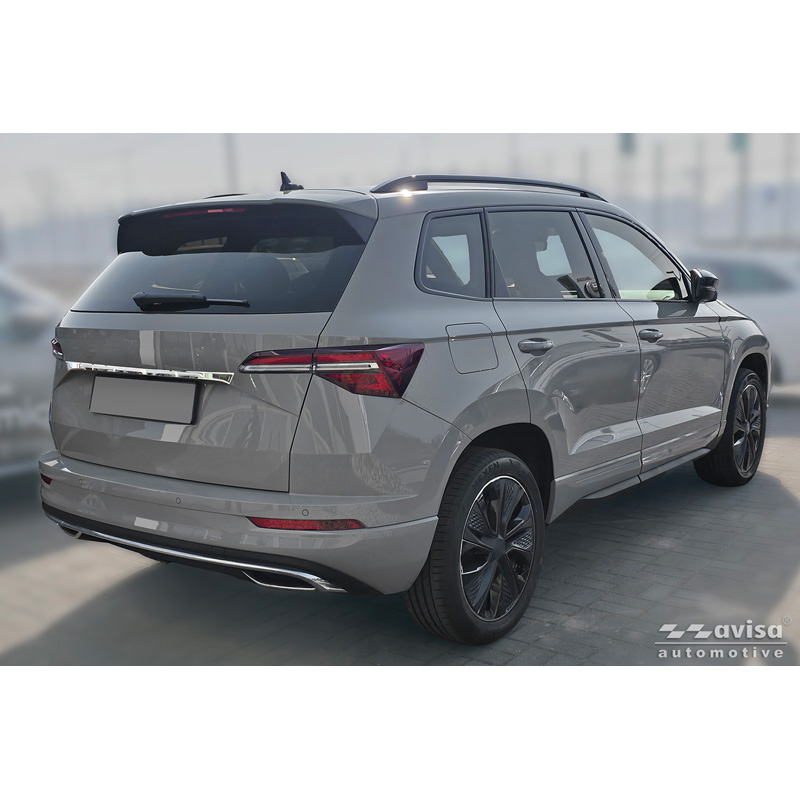 Avisa Revêtement d'habillage du hayon du coffre inox Chrome sur mesure pour Skoda Karoq (NU7) Facelift 2022-