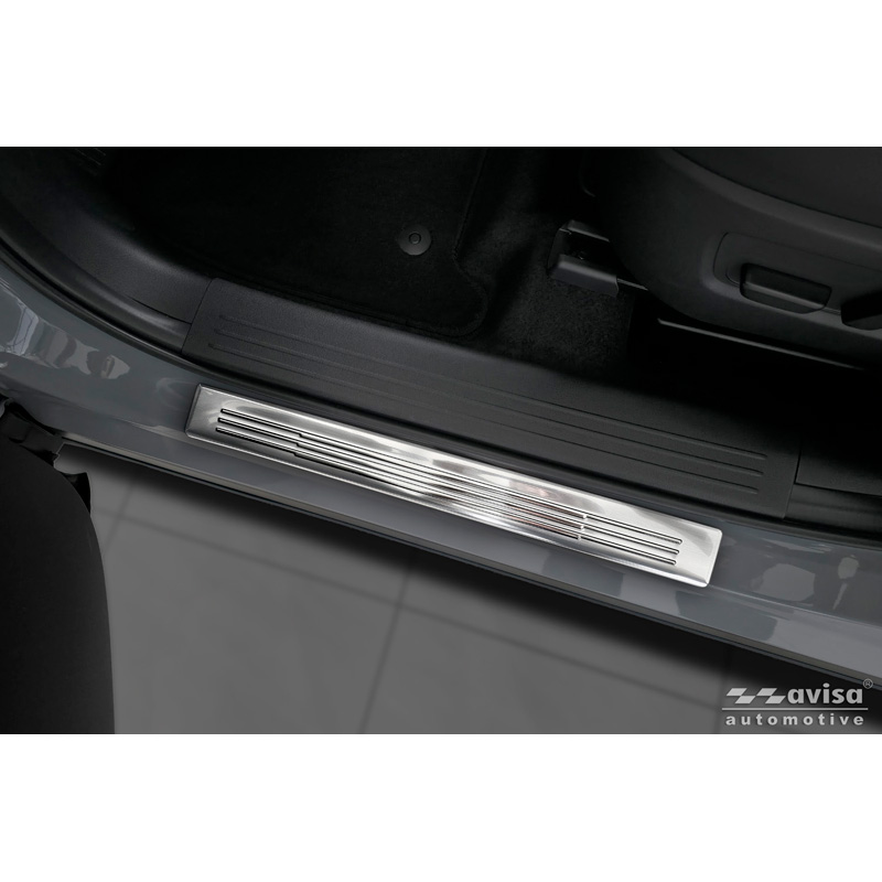 Avisa Seuils de portes inoxydable sur mesure pour Mazda CX-5 III 2025- - 'Lines' - 4-pièces